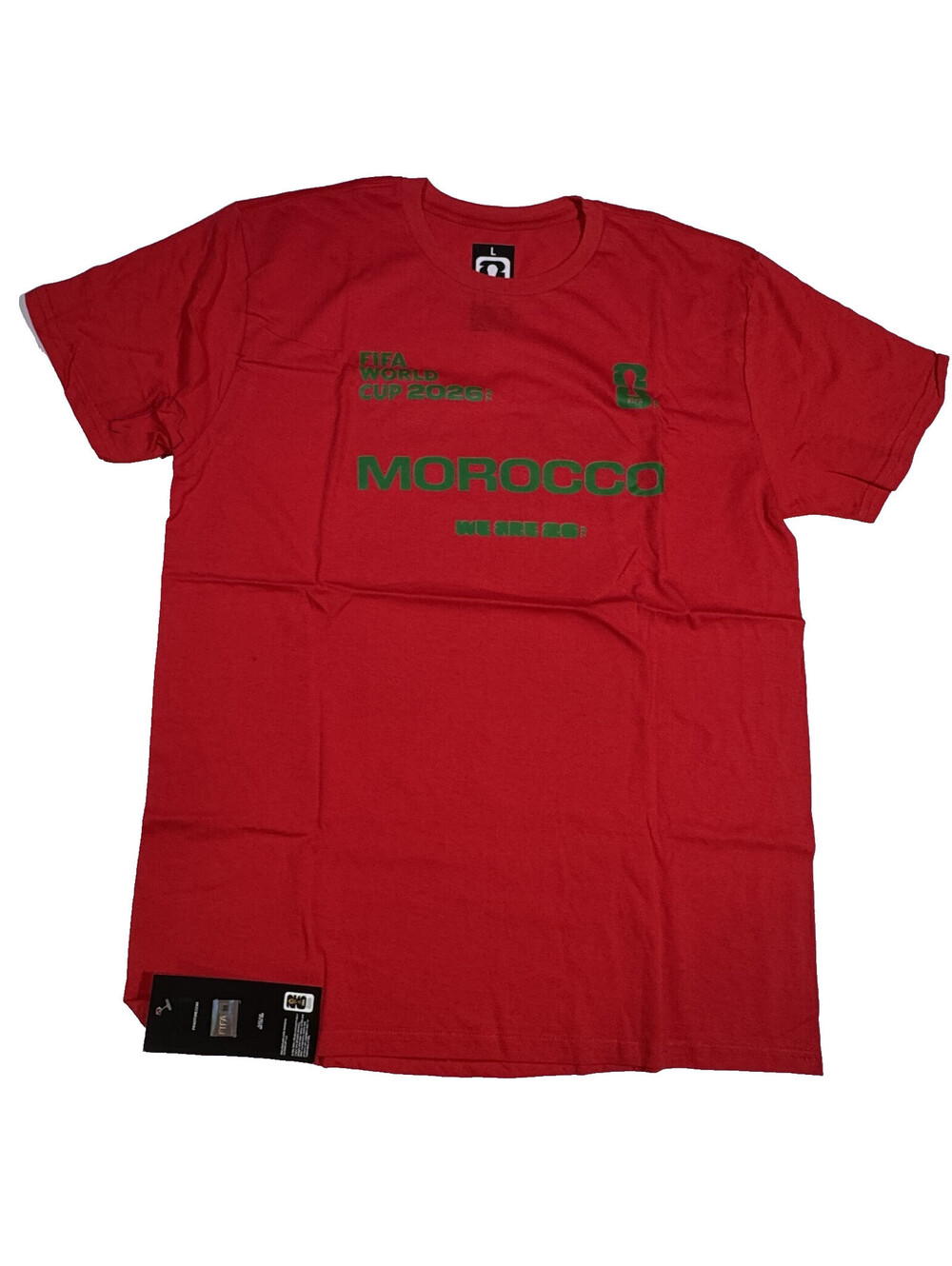 FIFA World Cup 2026 Team Morocco T Shirt Soccer Football Mens L NWT